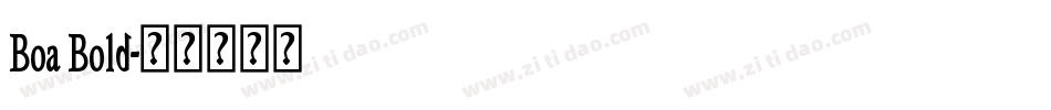 Boa Bold字体转换